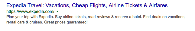 expedia serp