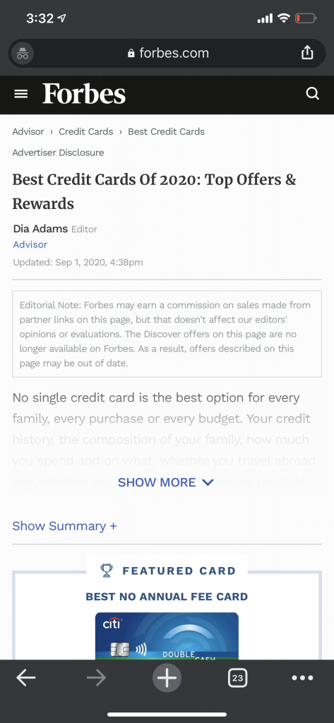 forbes credit card search