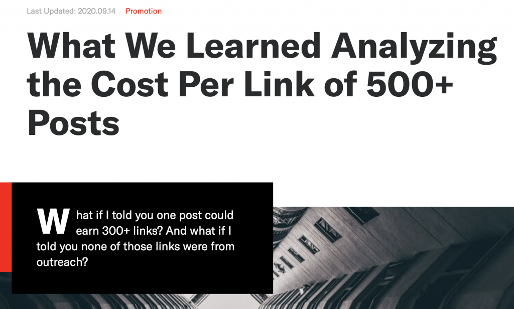 cost per link analysis