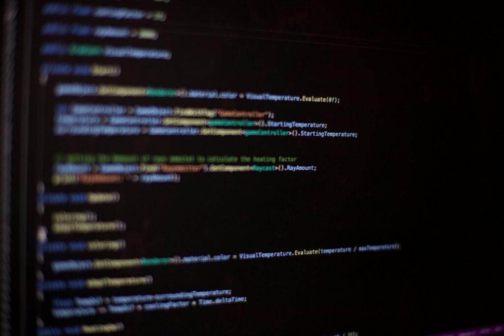 a computer screen with a bunch of text on it