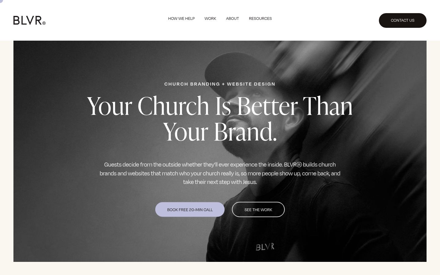 BLVR homepage screenshot, September 2026