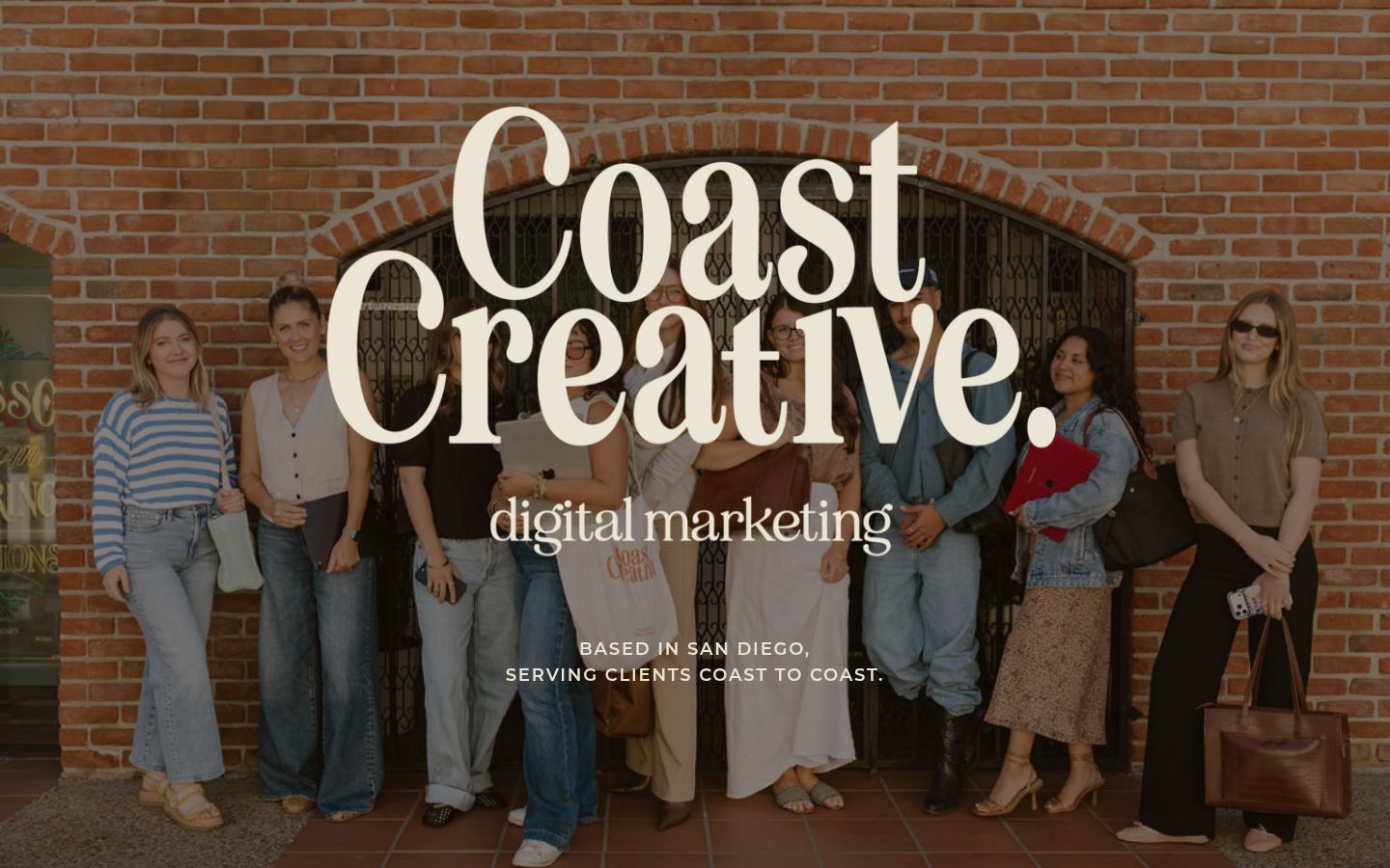 Coast Creative homepage screenshot, September 2026