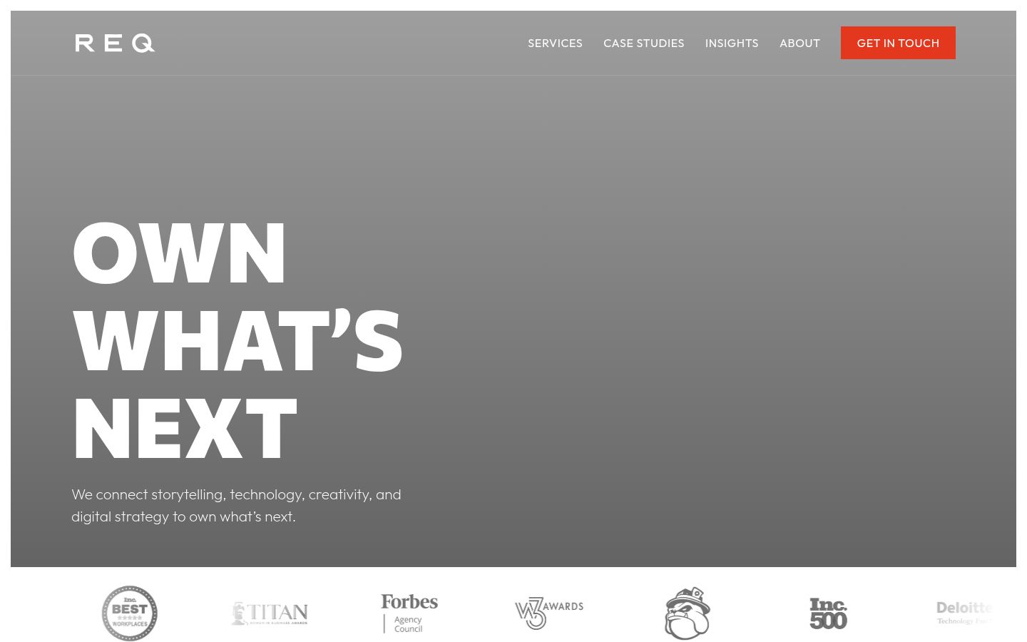 REQ homepage screenshot, September 2026