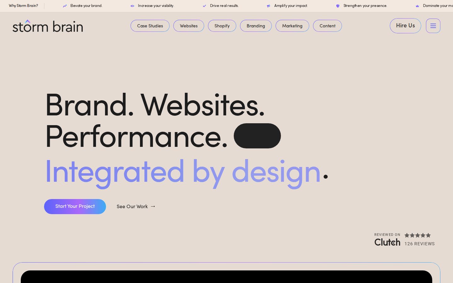 Storm Brain homepage screenshot, September 2026